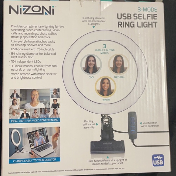 Nizoni usb selfie ring light - Picture 3 of 3